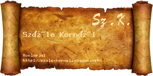 Szüle Kornél névjegykártya